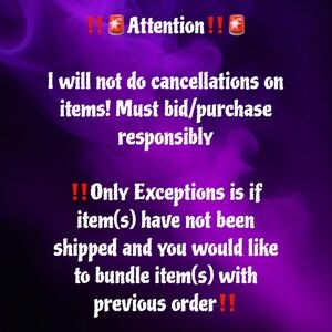 No cancellations on items‼️